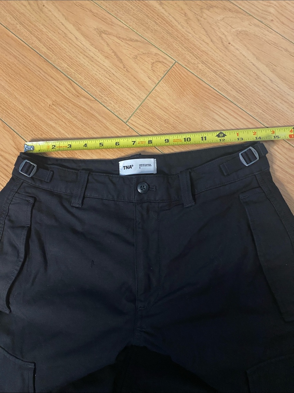 TNA Black Utility Cargo Pants with Wide Legs #14 - Picture 10 of 14